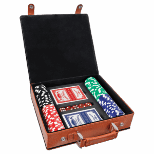 Basketball Laserable Leatherette 100 Chip Poker Set