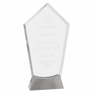 9 1/4" Peak Platinum Glass with Full Metal Base