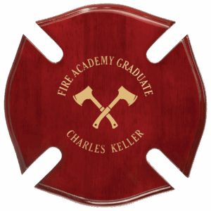 12" x 12" Rosewood Piano Finish Maltese Cross Plaque
