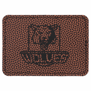 3 1/2" x 2 1/2" Rectangle Football Laserable Leatherette Patch with Adhesive