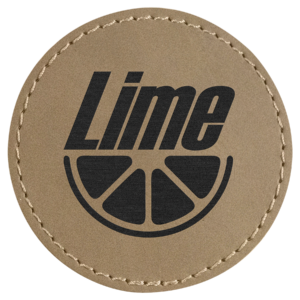 2 1/2" Round Laserable Leatherette Patch with Adhesive