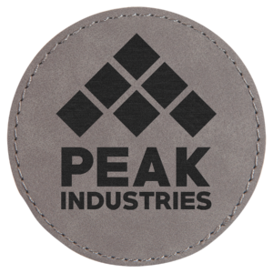 3" Round Laserable Leatherette Patch with Adhesive