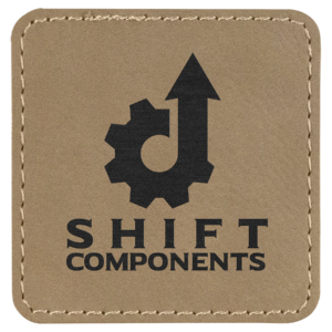 2 1/2" x 2 1/2" Square Laserable Leatherette Patch with Adhesive