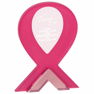 7" Pink Ribbon Standup Acrylic