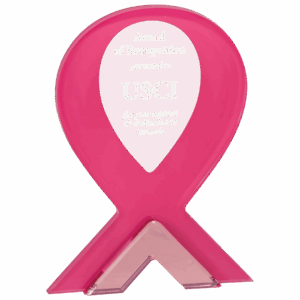 8" Pink Ribbon Standup Acrylic