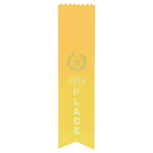 Yellow 5th Place Pinked Top Ribbon