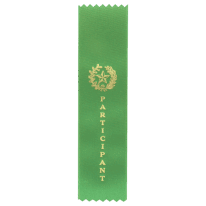 Green Participant Pinked Top Ribbon