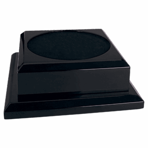 7" x 7" Black Royal Piano Finish Pedestal Base