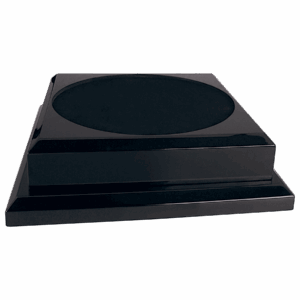 11" x 11" Black Royal Piano Finish Pedestal Base