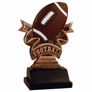 5 1/2" Football Ribbon Resin