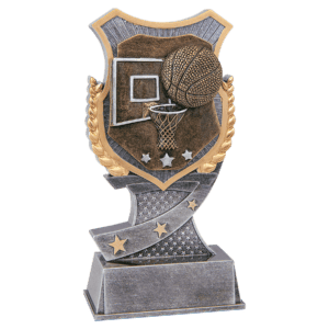 6" Basketball Shield Award