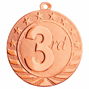 2" Bright Bronze 3rd Place Starbrite Medal