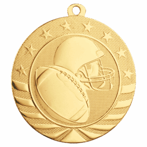 2 3/4" Football Starbrite Medal