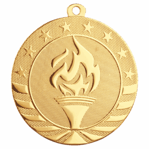 2 3/4" Torch Starbrite Medal
