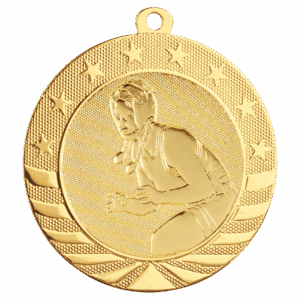 2 3/4" Female Wrestling Starbrite Medal