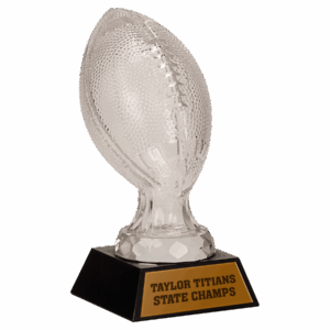 7 1/2" Glass Football with Marble Base