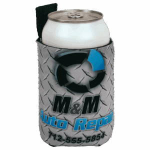 White Sublimatable Beverage Holder with Magnetic Strap