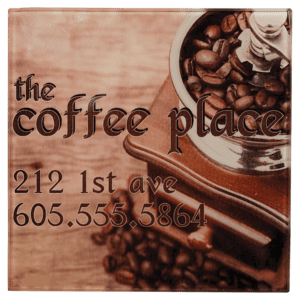 4" x 4" Sublimatable Square Glass Coaster