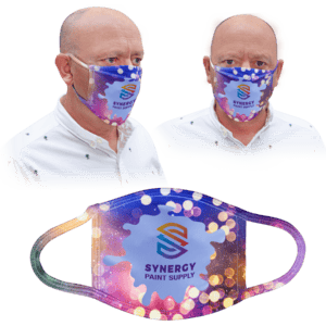 6 1/2" x 5 1/2" Large White Sublimatable Face Mask-Not For Medical Use
