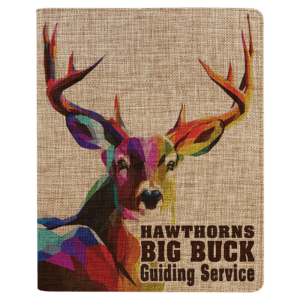 9 1/2" x 12" Sublimatable Burlap Portfolio with Notepad
