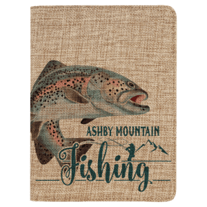 7" x 9" Sublimatable Burlap Small Portfolio with Notepad