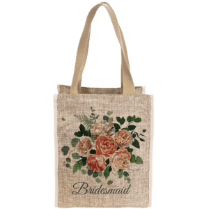 10" x 12" Burlap Sublimatable Gift Bag with 5 1/2" Gusset