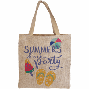 15 1/4" x 15 1/2" Burlap Sublimatable Gift Bag
