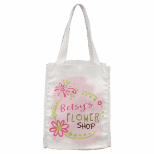 8" x 10" White Canvas Gift Bag with 3" Gusset