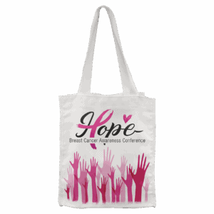 10" x 12" White Canvas Gift Bag with 5 1/2" Gusset