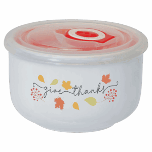 2.36" x 3.58" Sublimatable Ceramic Storage Bowl with Flexible Plastic Lid