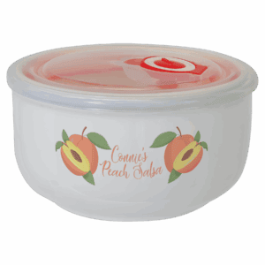 2.6" x 5" Ceramic Storage Bowl with Flexible Plastic Lid