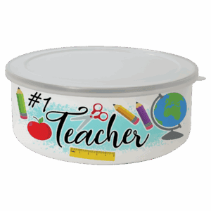 24 oz. Short Enamel Bowl with Lid