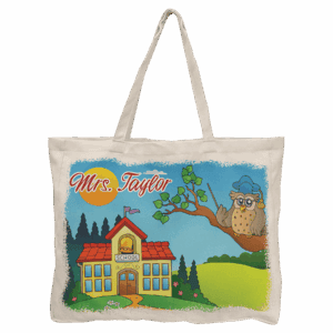 16" x 20" Linen Sublimatable Tote Bag with 4" Gusset