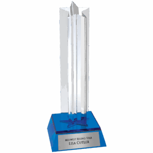 7 1/2" Star Column Acrylic with Base