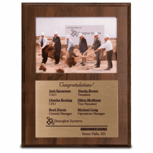 8" x 10" Cherry Finish Slide-In Frame Plaque with 6" x 4" Window