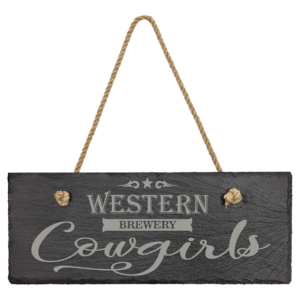 10" x 4" Rectangle Slate Decor with Hanger String