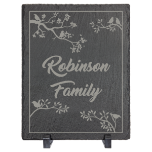 10" x 8" Rectangle Slate Decor with Plastic Feet