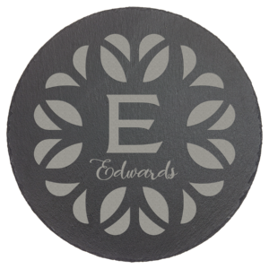 11 3/4" Round Slate Decor with Foam Pads