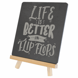 6 3/4" x 7 3/4" Wood/Slate Easel