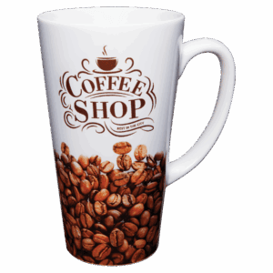 17 oz. Sublimatable White Latte Mug with Handle