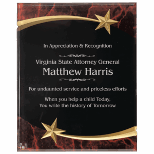 9" x 11" Marble Shooting Star Acrylic Plaque