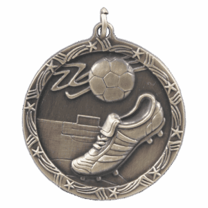 1 3/4" Soccer Shooting Star Medal