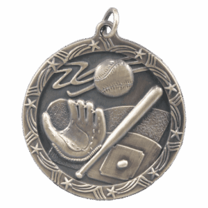1 3/4" Baseball/Softball Shooting Star Medal
