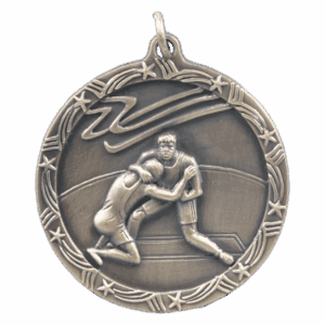 1 3/4" Wrestling Shooting Star Medal