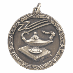 1 3/4" Lamp of Knowledge Shooting Star Medal