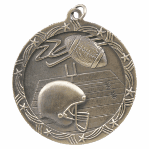 2 1/2" Football Shooting Star Medal
