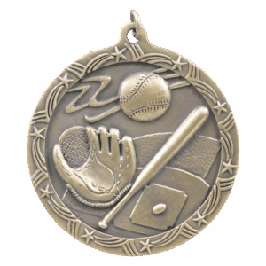 2 1/2" Baseball/Softball Shooting Star Medal