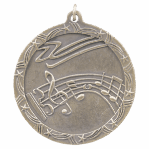 2 1/2" Music Shooting Star Medal
