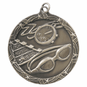2 1/2" Swimming Shooting Star Medal