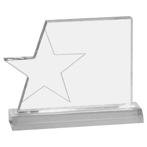 7 1/4" x 5 1/4" Star Page Acrylic with 7 1/2" Base